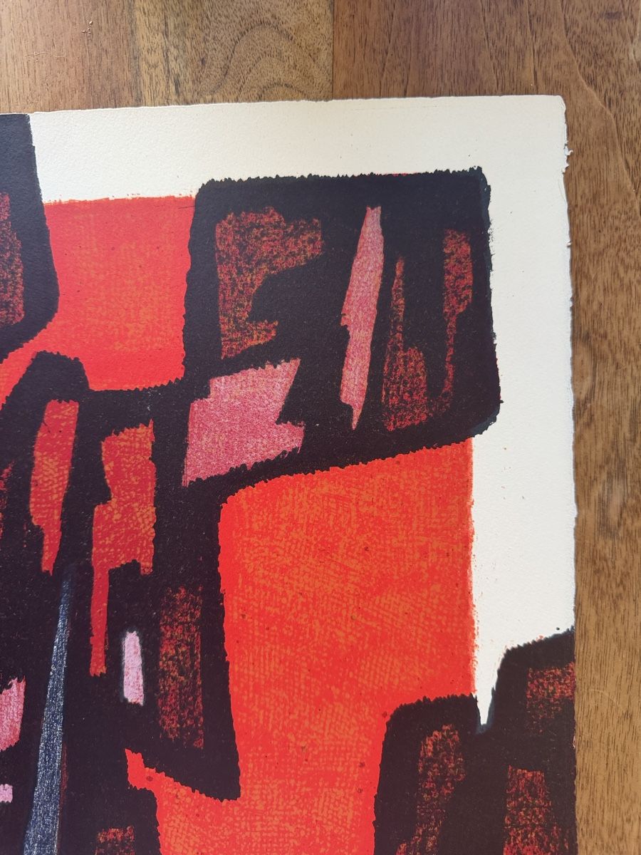 Grafica & Litografie: Gustave Singier Lithographie "Château-feu" 1959 – Usato da Zürich venduto da cENS0R 4