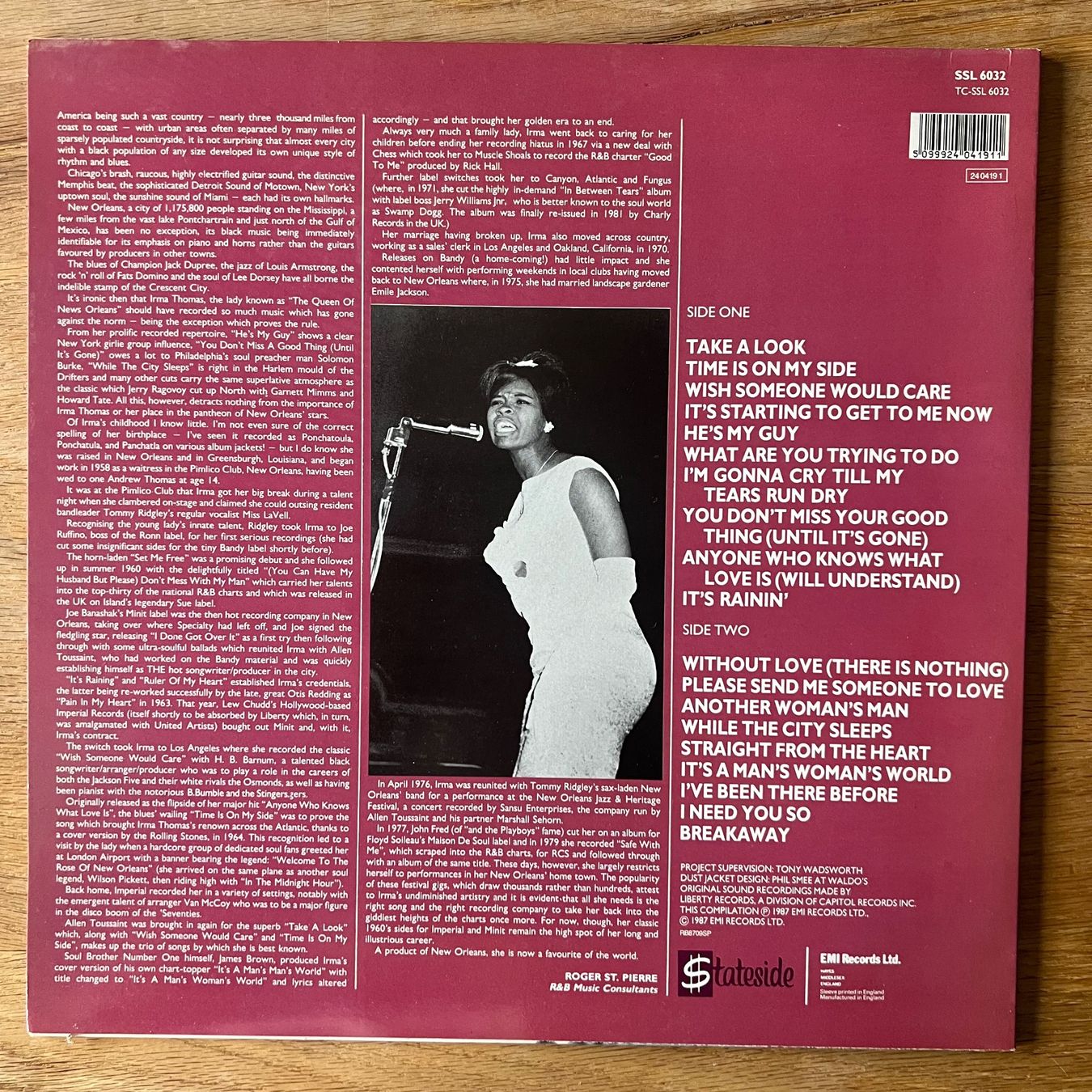 Vinyles: Irma Thomas - Breakaway / UK-Press. 1987 - TOP – D'occasion à Gais par soundcave57 1
