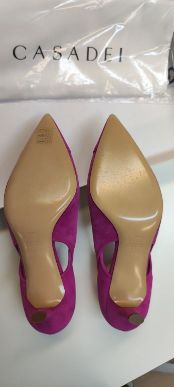 Casadei Scarpe da donna: Casadei Pums 38,5 Fuchsia echtes Wildleder – Nuovo (secondo la descrizione) da Rüfenach AG venduto da Nanisa777 5
