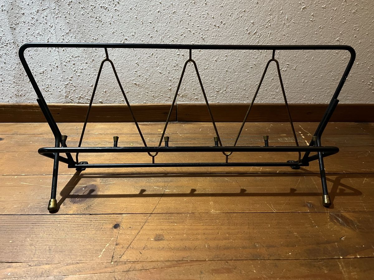 Guardaroba: Midcentury Wandgarderobe Eisen & Messing – Usato da Spiegel b. Bern venduto da JP.L