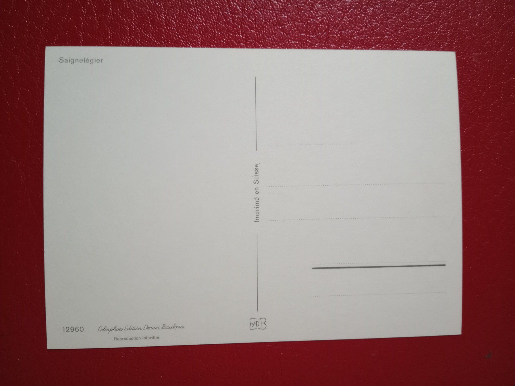 Cartoline postali: Saignelegier Jura – Usato da Küttigen venduto da Melisch1000 1