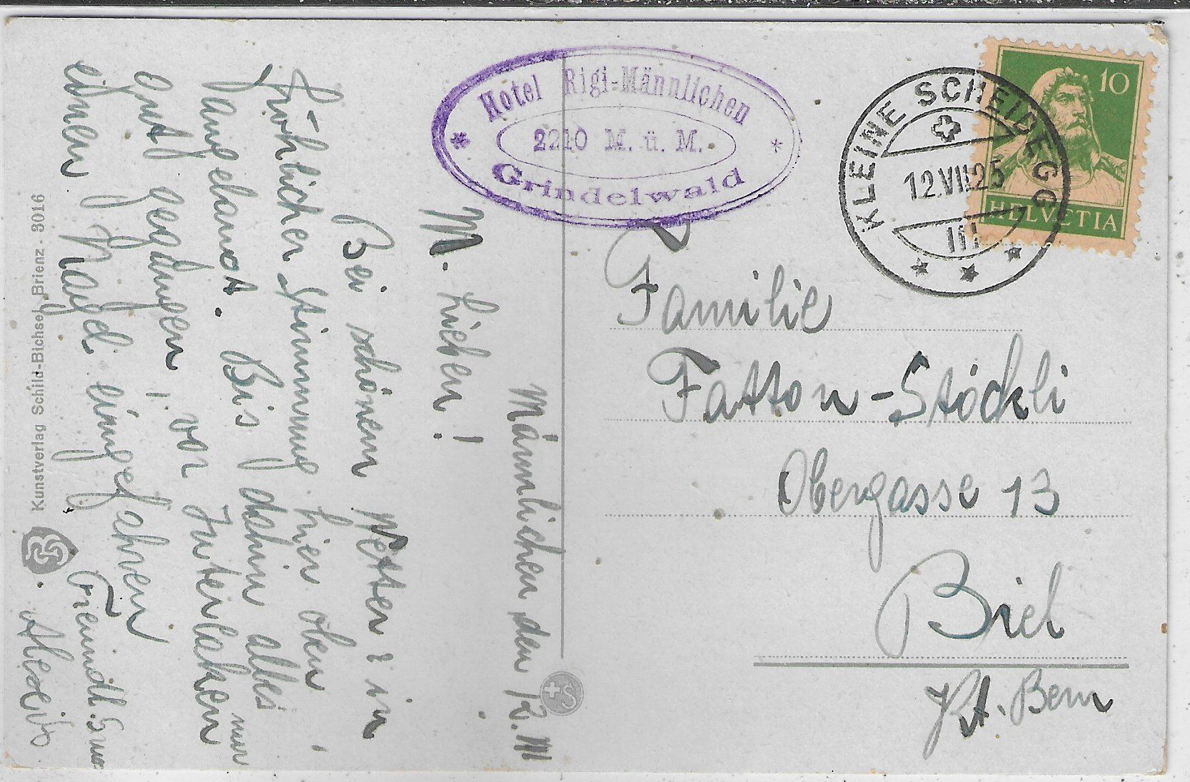 Cartes postales: Männlichen - Restaurant - Litho – D'occasion à Ettingen par Kartenplanet 1