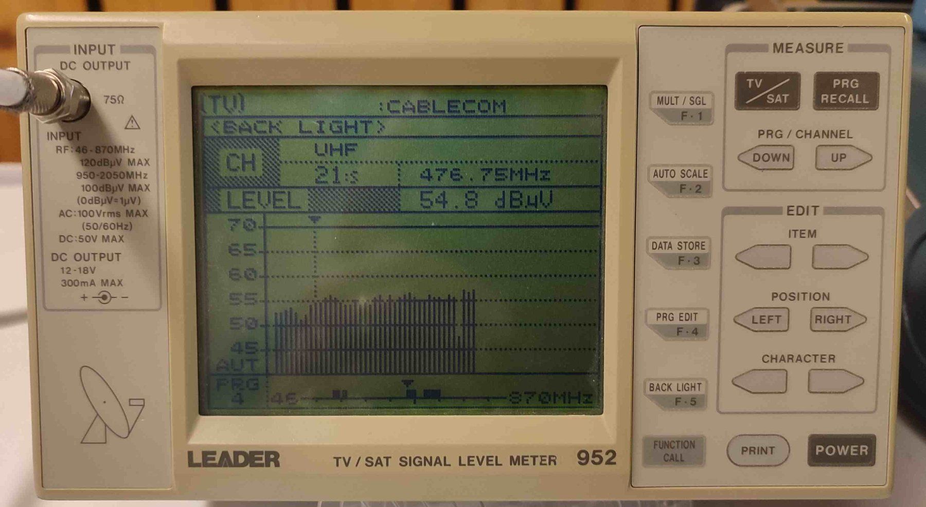 Misurare: Leader 952 - TV-Sat Signal Level Meter – Usato da Zürich venduto da Sherman