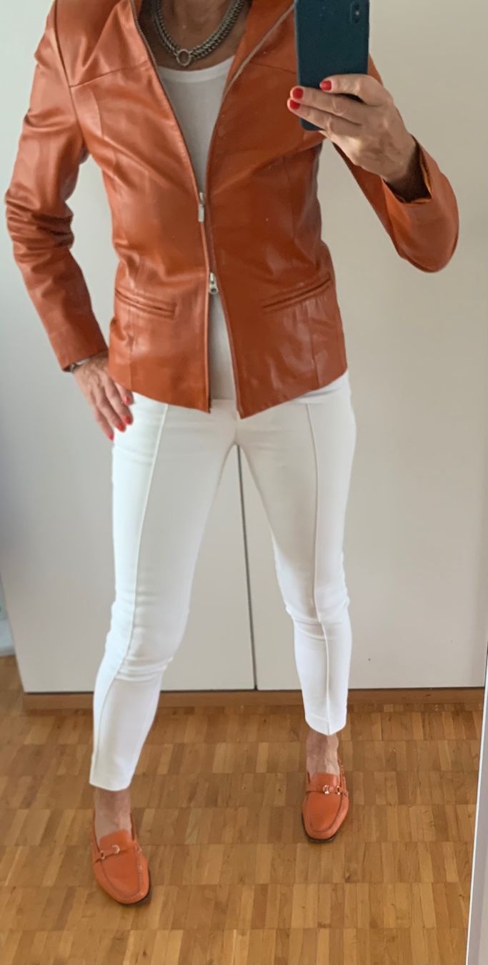 Giacche: Damen Lederjacke  orange : 36 – Nuovo (secondo la descrizione) da Adliswil venduto da Majeska 1