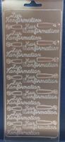 Aufkleber "Zur Konfirmation" Gold / Neupreis 2.90