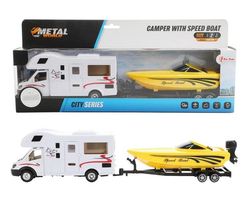 Wohnmobil mit Schnellboot 1:48, Rückzugmotor
