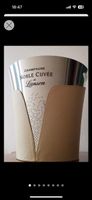 Seau à champagne Lanson en étain et cuir
