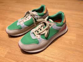 Sneaker Hoff mehrfarbig Wildleder Textil guter Zustand