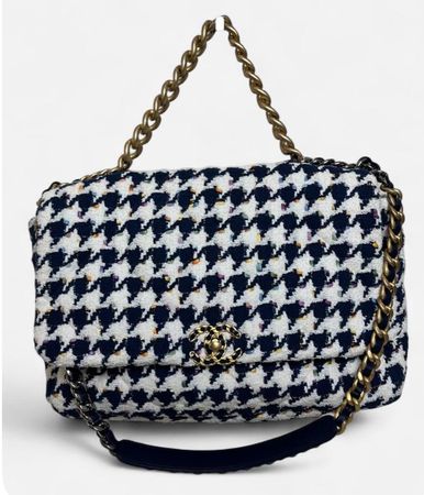 Chanel 19 Maxi Tweed Chain Shoulder Bag