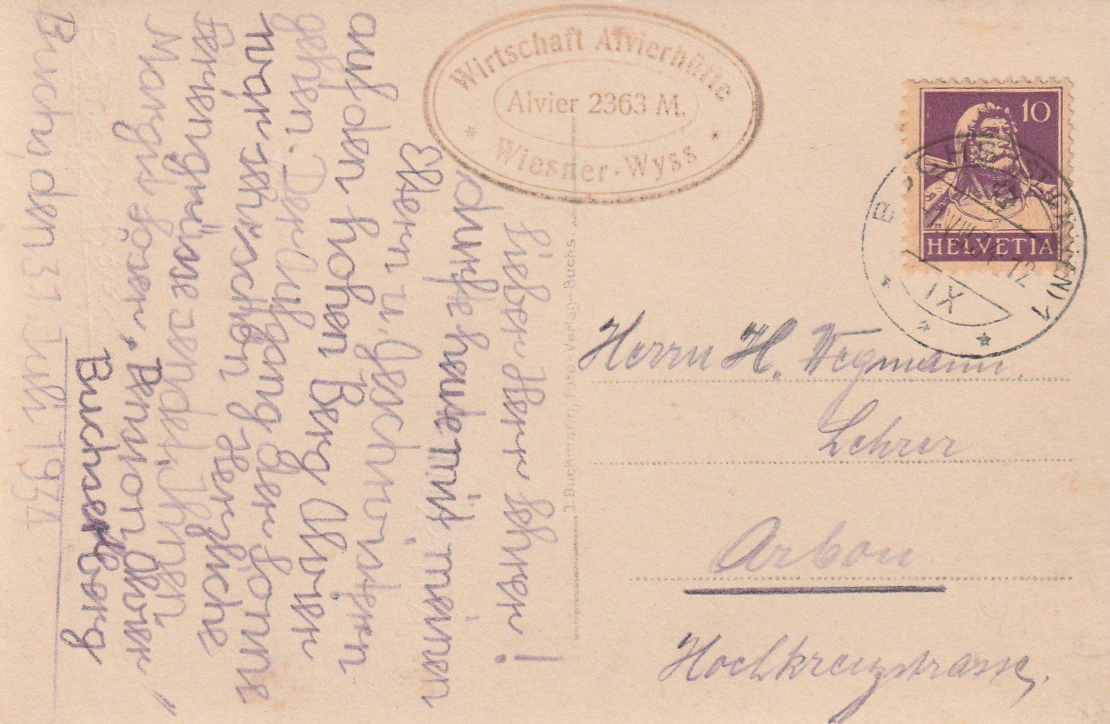 Cartoline postali: Neue Alvierhütte – Usato da Rorschacherberg venduto da fratovi2 1