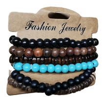Holz - Armband, 6 Stück (neu, OVP)