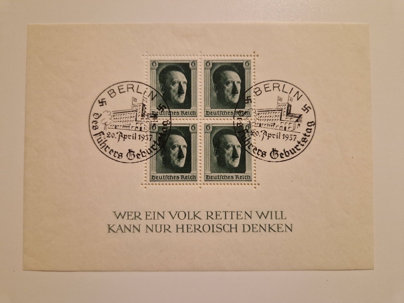 Tutti i francobolli: Deutsches Reich Adolf Hitler Briefmarken Block 7 – Usato da St. Gallen venduto da Enrico_SG