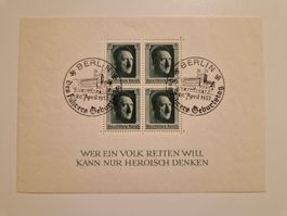 Deutsches Reich Adolf Hitler Briefmarken Block 7