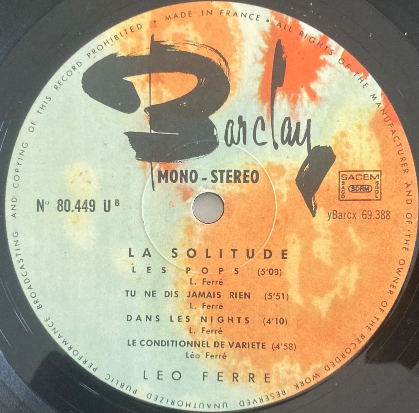 Dischi in vinile: LEO FERRÉ – Usato da Poliez-Pittet venduto da Newtown-Records 2