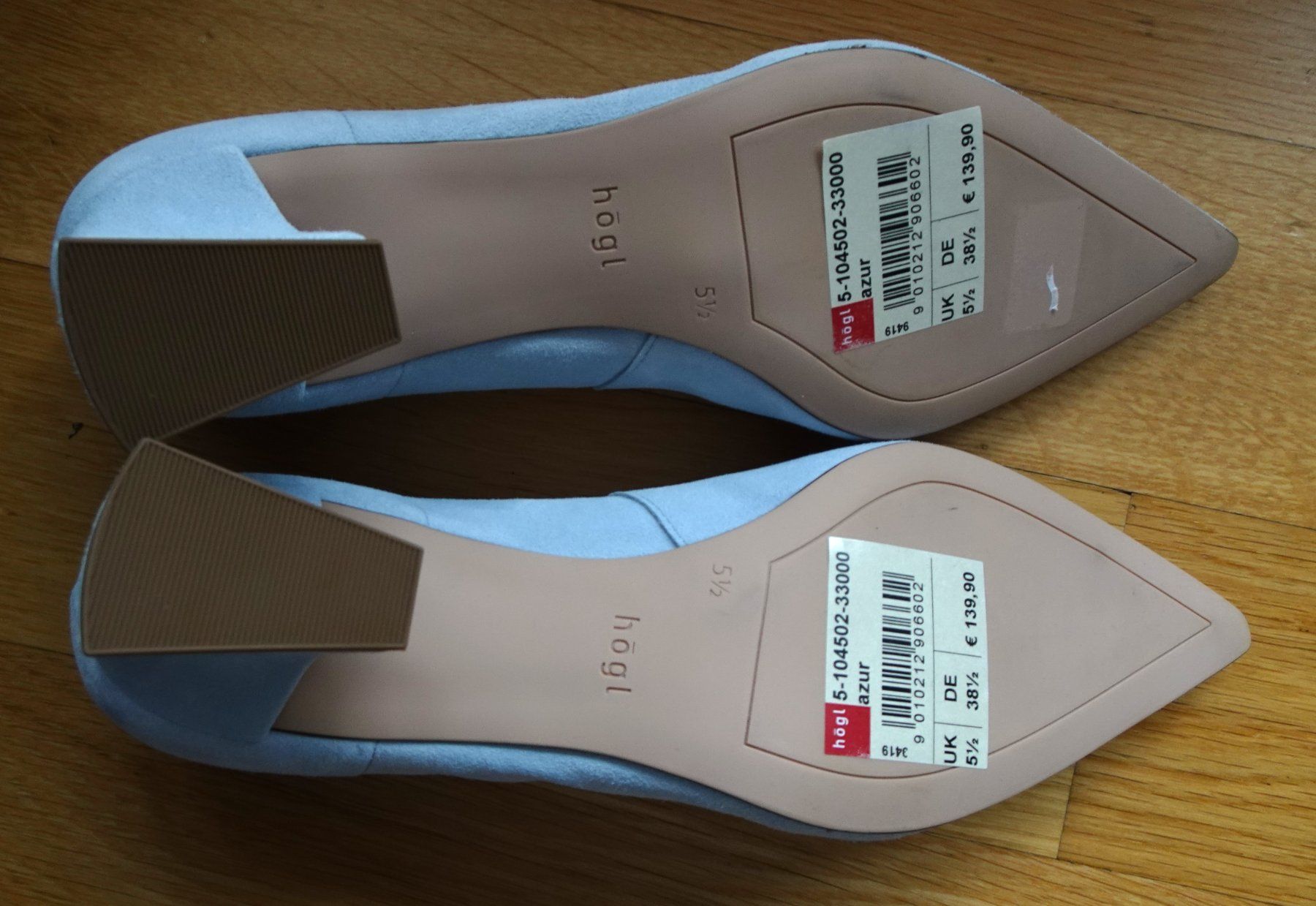 Högl Scarpe da donna: Högl Pumps hellblau eisblau Gr 38.5 5.5 NEU spitz Leder – Nuovo (secondo la descrizione) da Winterthur venduto da blumeblau77 6
