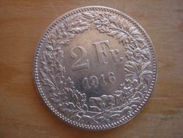 (C1) 2 Franken 1916 VZ+