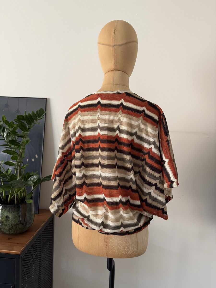 Zara T-shirt: Zara Trafaluc Strickshirt Boho Missoni Style Gr. S – Usato da Lugano venduto da rebecca.wardrobe 4