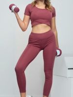 FITNESS SET GRÖSSE L XL rot TOP LEGGINS paket lot  62