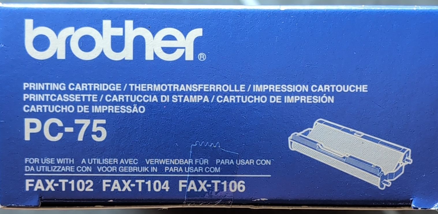 Brother Cartucce per stampanti & toner: Cartouche impression Brother PC-75 neuf scellé – Nuovo e nell'imballaggio originale da Estavayer-le-Lac venduto da Station84