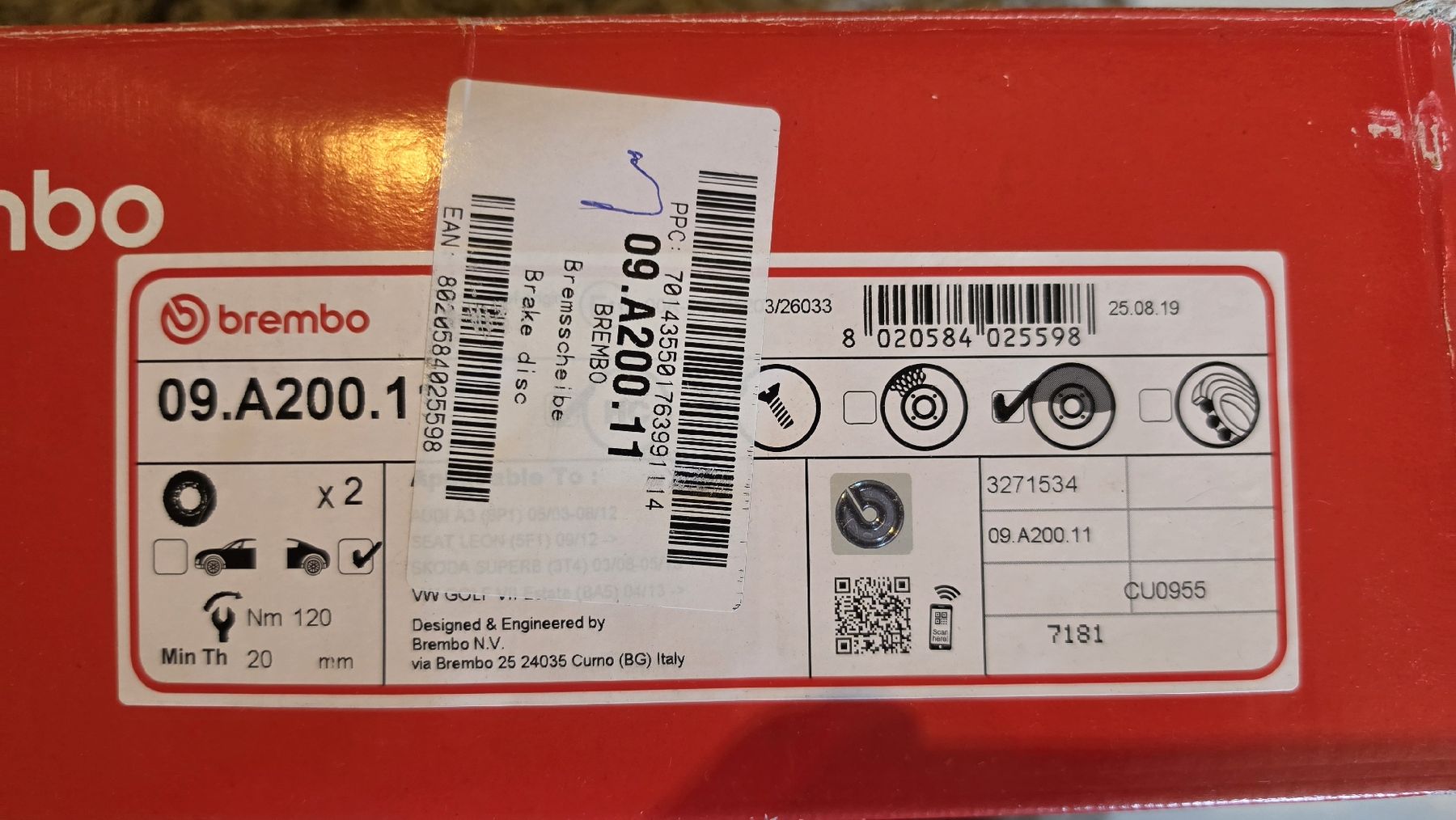 Brembo Tutti pezzi di ricambio auto: Brembo Bremsset – Nuovo e nell'imballaggio originale da Bremgarten AG venduto da Hoeggerd 4