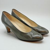 Escarpins Ausoni Lausanne en cuir gris. Pointure 37