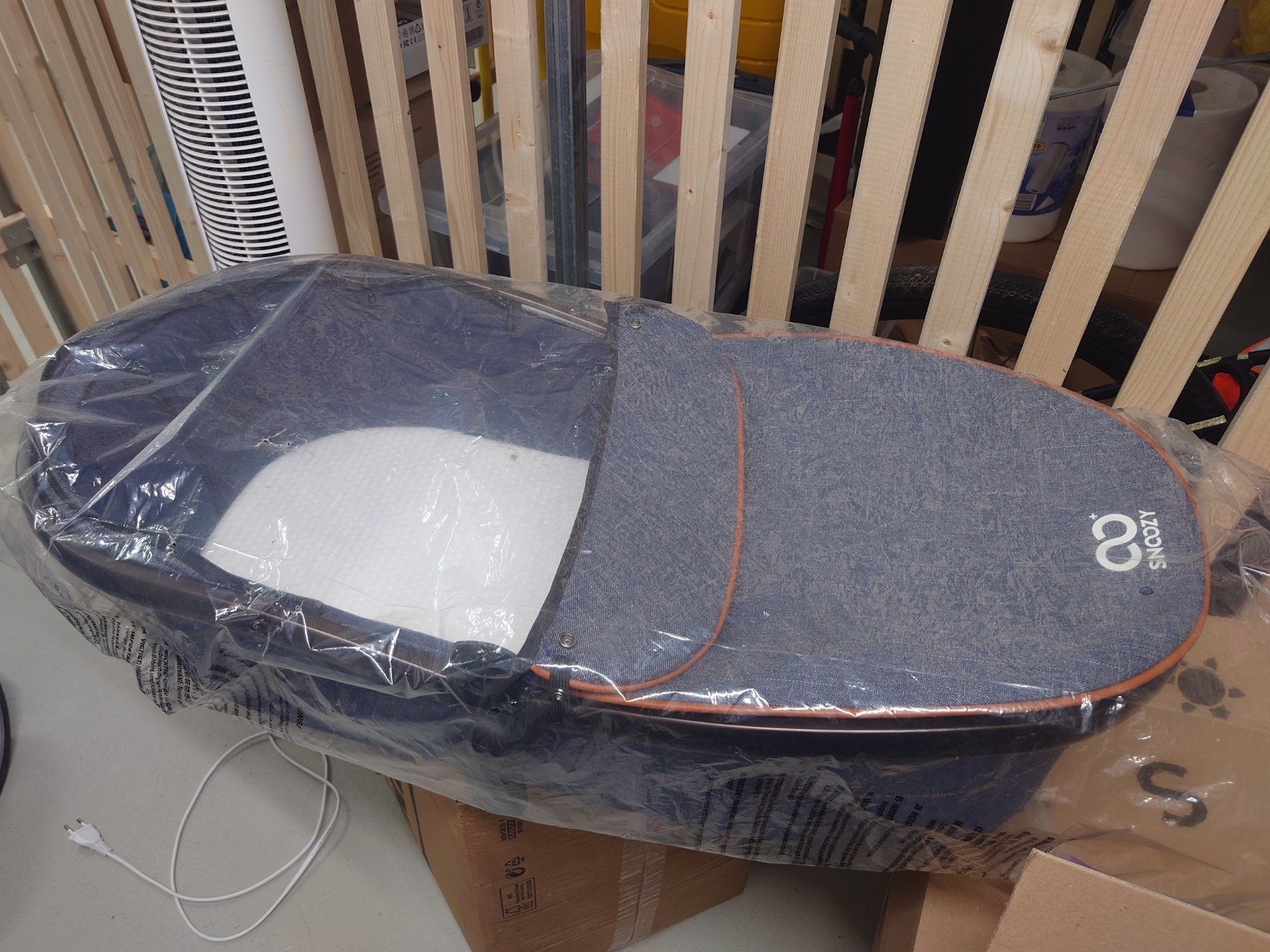 Snoozy Kinderwagen mit Babywanne, Jeansblau/Cognac (Gebraucht) in ...