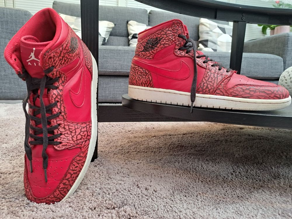 jordan 1 red elephant print