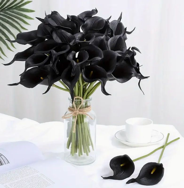 Tutte le decorazioni: 24 Stück Schwarze Künstliche Calla – Nuovo e nell'imballaggio originale da Wagenhausen venduto da M.Sieg 1