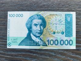 Kroatien 100'000 Dinara 1993, unc. !!!!