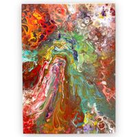 Abstraktes Acrylgemälde «Inneres Leuchten» 50×70 cm Original