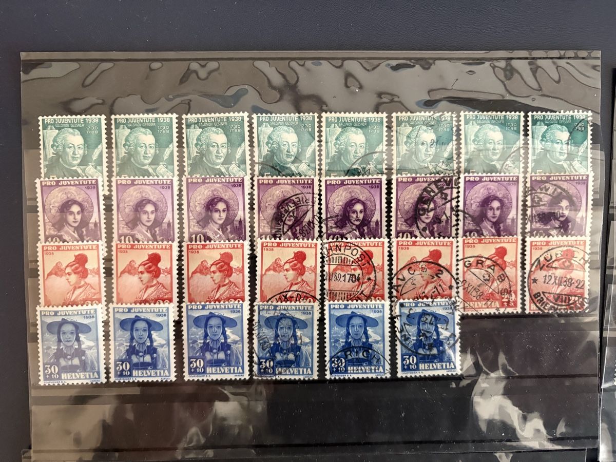 Tutti i francobolli: Pro Juventute 1938-1946 postfrisch/gestempelt – Usato da Steckborn venduto da heg_sd2b 1