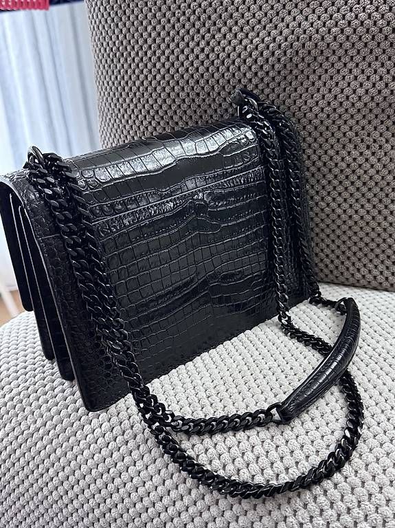 Saint Laurent Taschen für Damen: Saint Laurent Sunset Medium crocodile-embossed leather – Gebraucht aus Glattpark(Opfikon) von lav_k72y 4