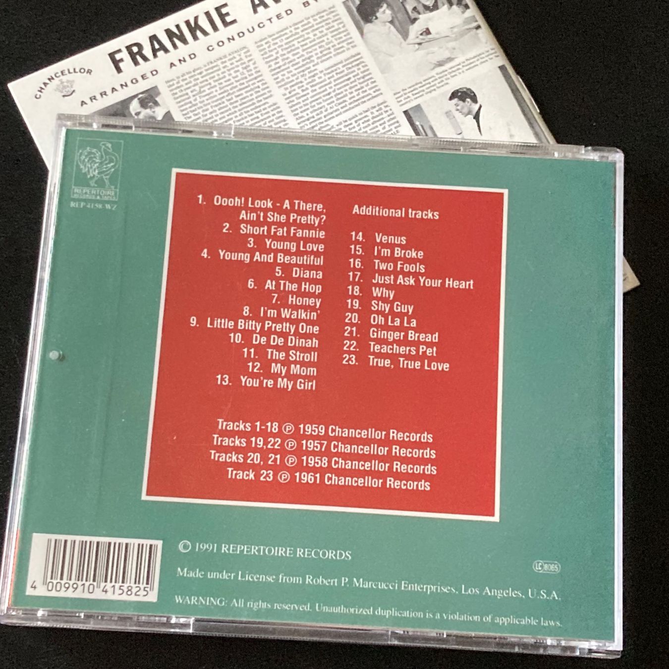 CD: Frankie Avalon - s/t | Rock & Roll – Usato da Bern venduto da Ntsamina 1