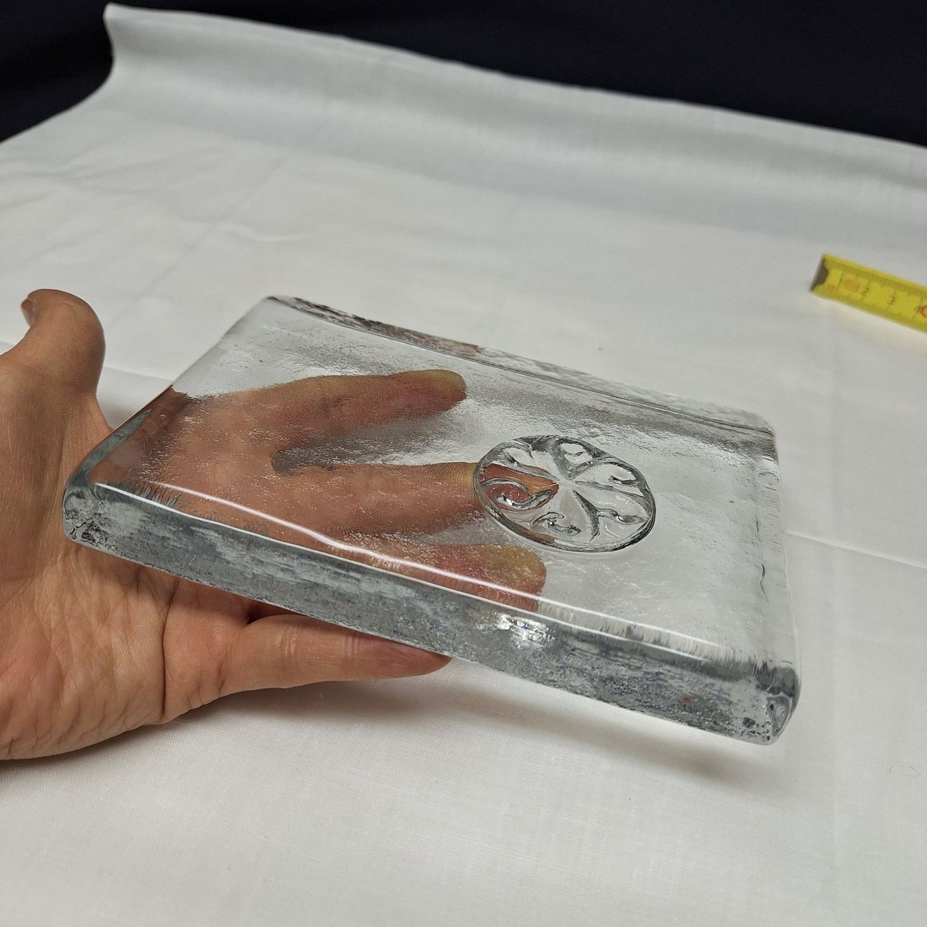 Bicchieri: Butterglas, Glasblock mit Muster, oder Briefbeschwerer – Usato da Winterthur venduto da Goldpipau 8