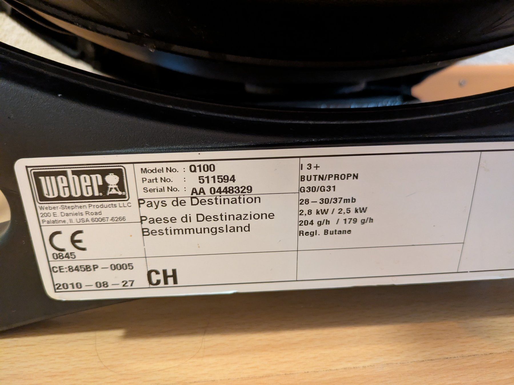 Weber Griglie: Weber Q120 Gasgrill weinrot – Usato da Zürich venduto da SpacemanSpiff313 9