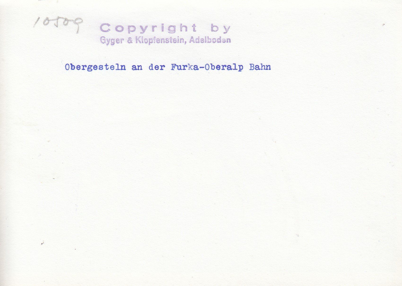 Cartoline postali: Obergesteln   VS  im Goms – Usato da Brig venduto da Valcards54 1