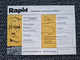 Original Prospekt Rapid Hackgeräte für S-Spezial Einachser
