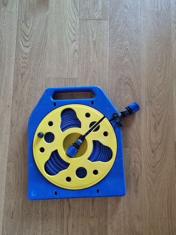 Schlauchtrommel Mit 35m Schlauch & 10 Düsen - Mobiler Garten Helfer