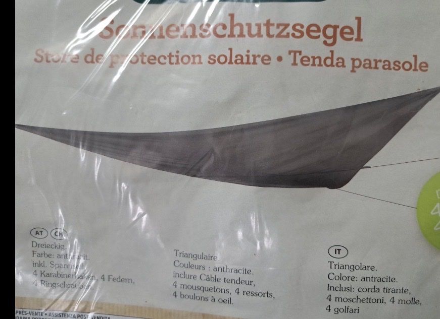 Ombrelloni: Sonnensegel 415 x 415 x 415 cm – Nuovo e nell'imballaggio originale da Frauenfeld venduto da berk39 4