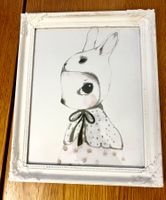 Mighetto Bild Hase mit Rahmen 30x24cm