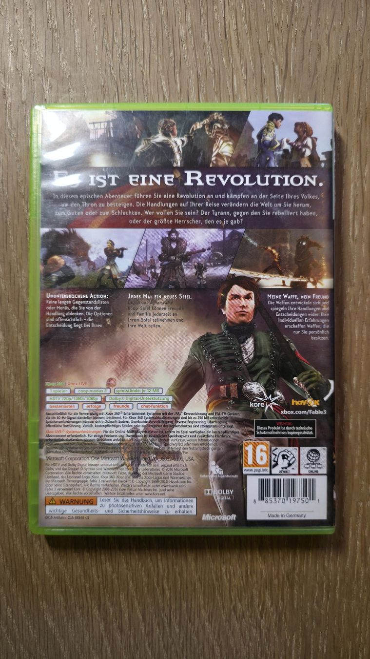 Microsoft Giochi: XBox 360, Microsoft Fable III, OVP – Usato da Sirnach venduto da TheMrFreeman 1