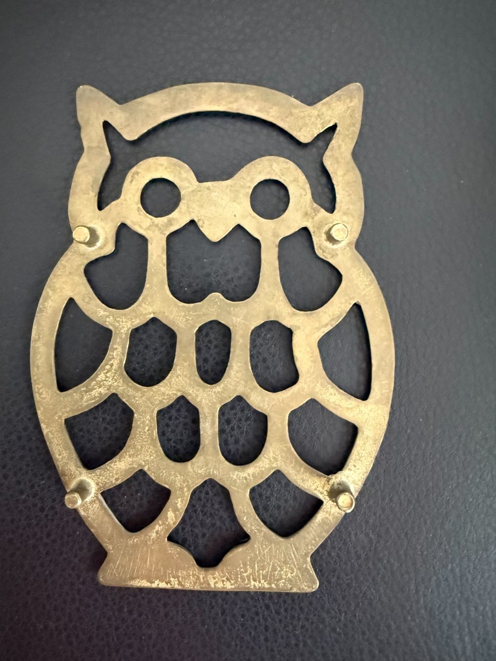 Sottobicchieri: Pfannenuntersetzer  Untersetzer  Eule  Uhu  Messing – Usato da Subingen venduto da ArtBead 1