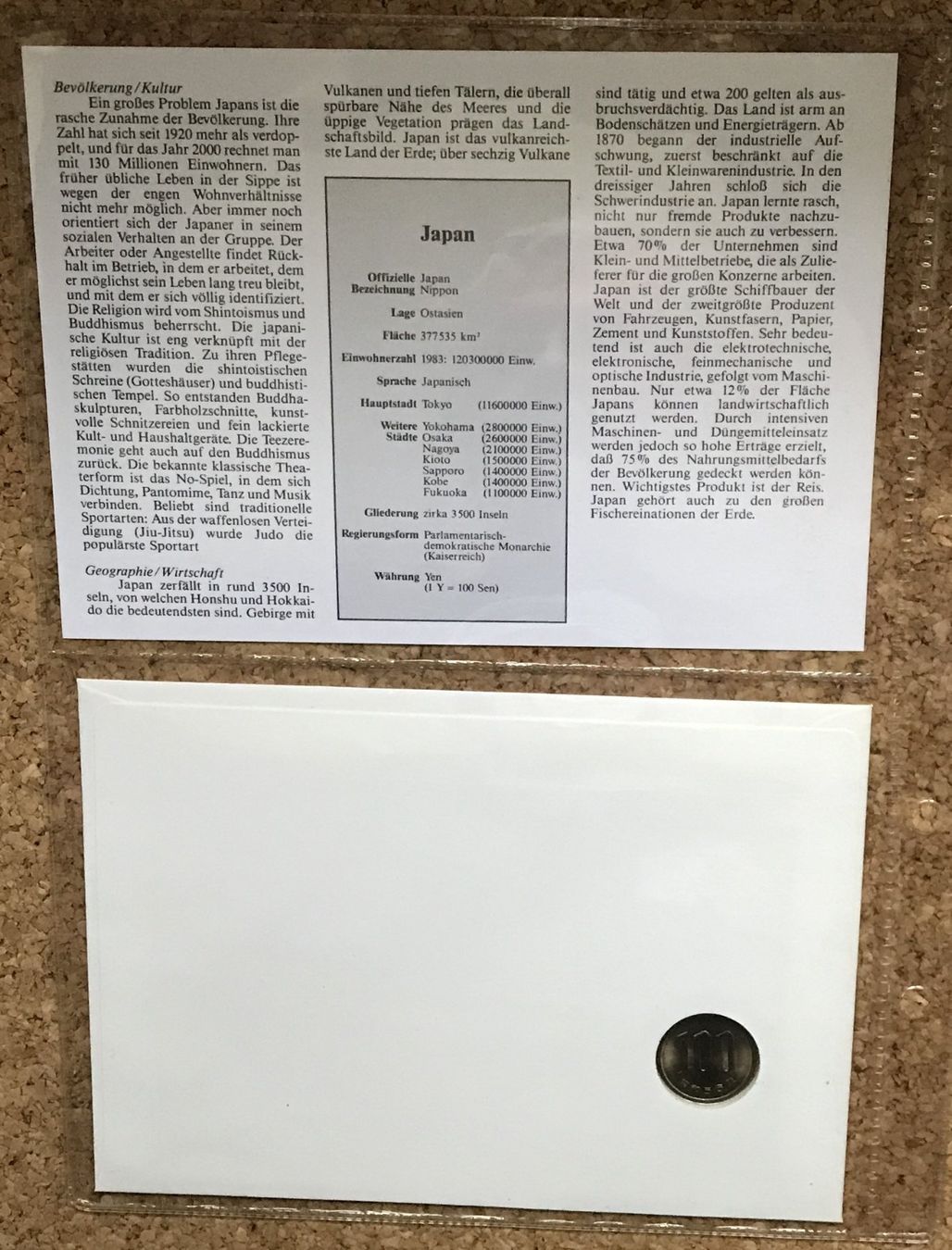 Alle Münzen: MÜNZ-BRIEF NIPPON – Gebraucht aus Ostermundigen von crazy-horse-1840 1