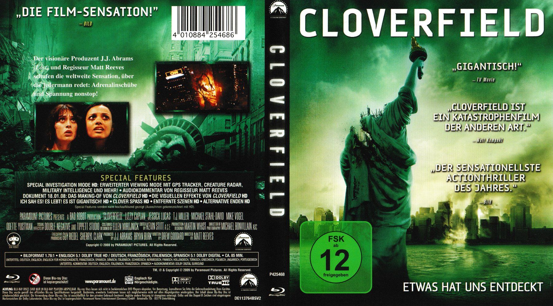 Alle DVDs: Blu-Ray - Cloverfield – Gebraucht aus Langnau am Albis von MediaRescuerKeLoX