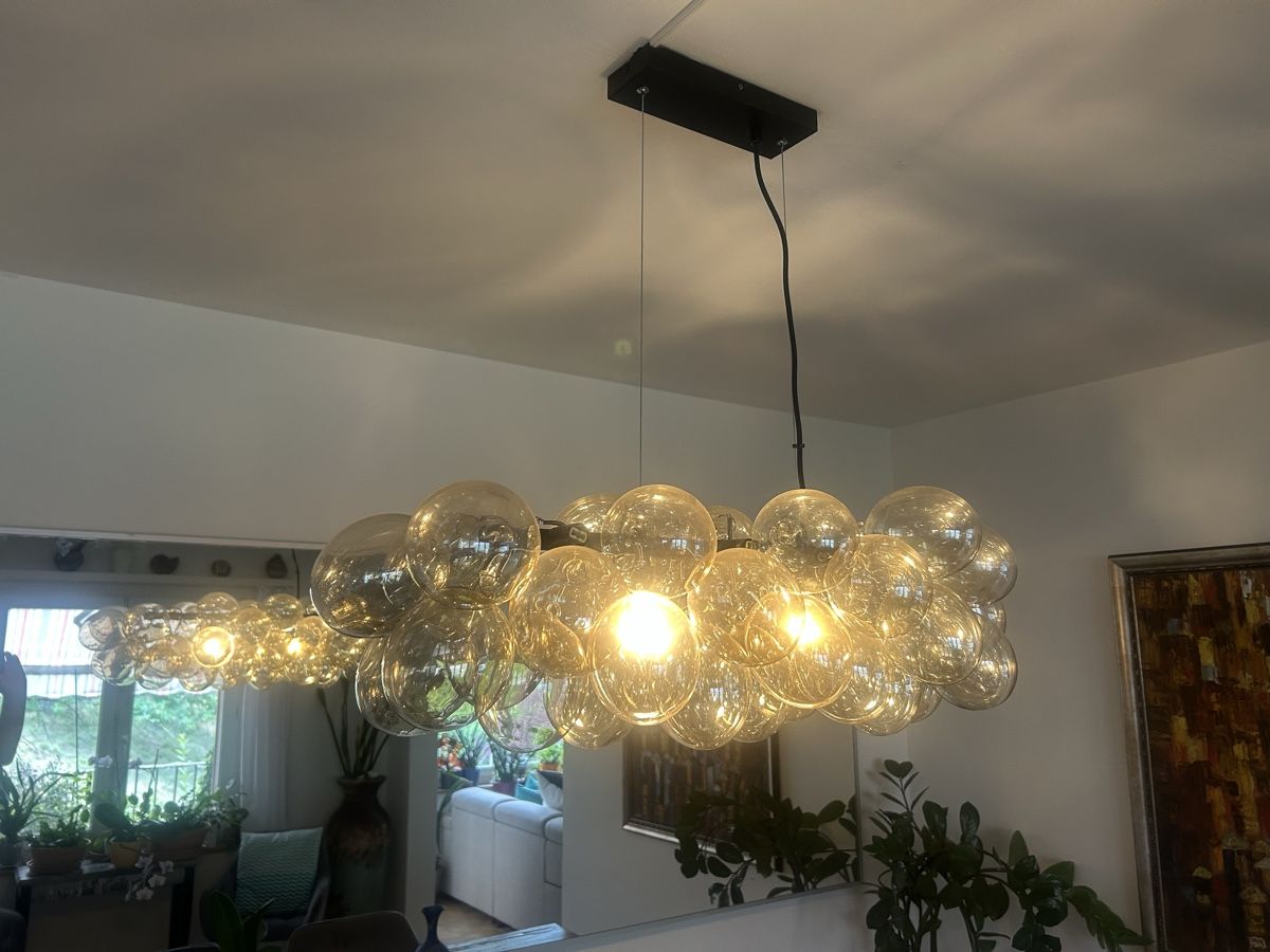 Lustres & lampes de plafonds: Hanging lamp bubble glass amber 80cm width 35cm height – D'occasion à Thalwil par gastongw 1