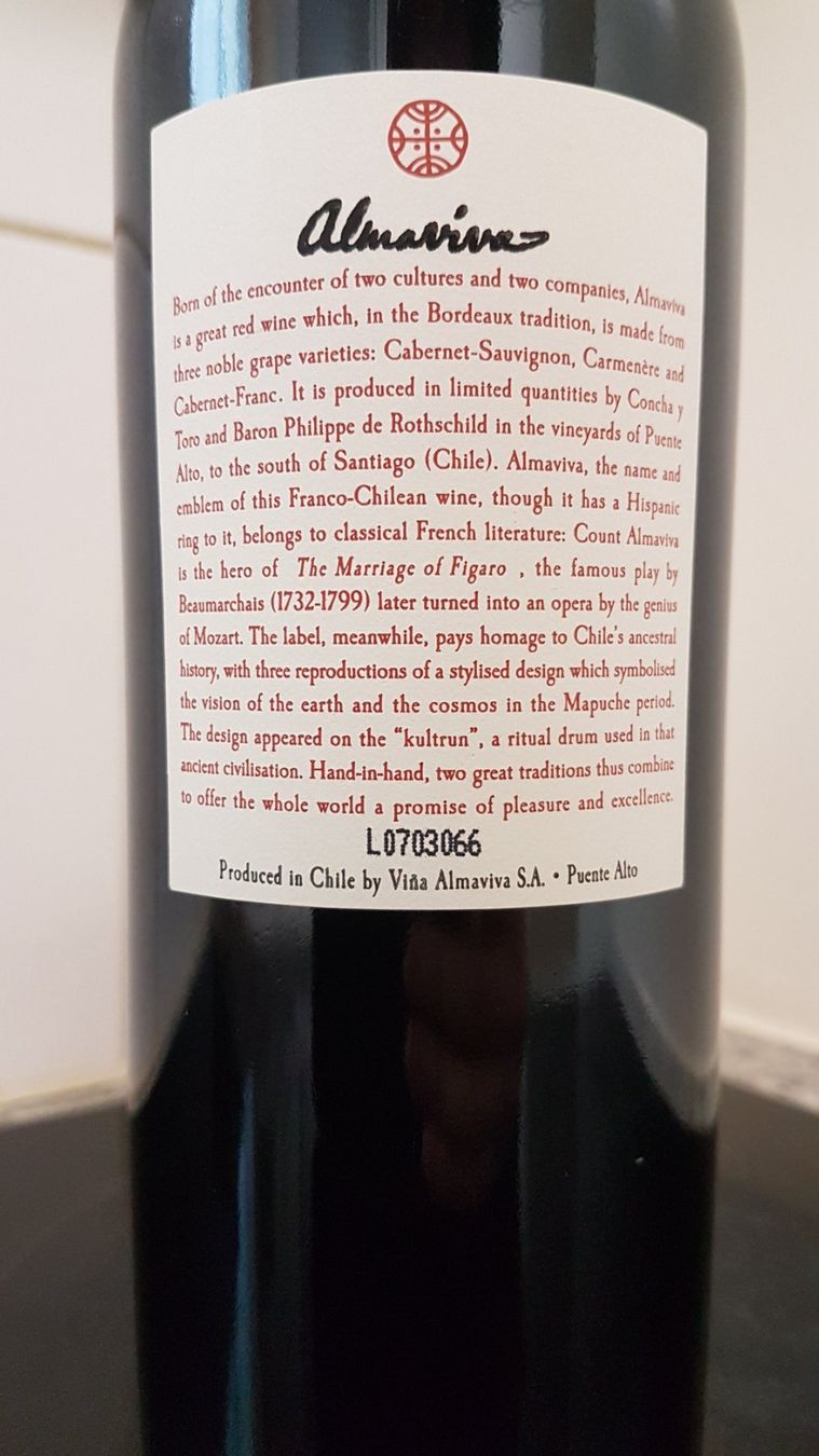 Vino: Almaviva  2001  Chile – Nuovo (secondo la descrizione) da Grenchen venduto da poggione 5