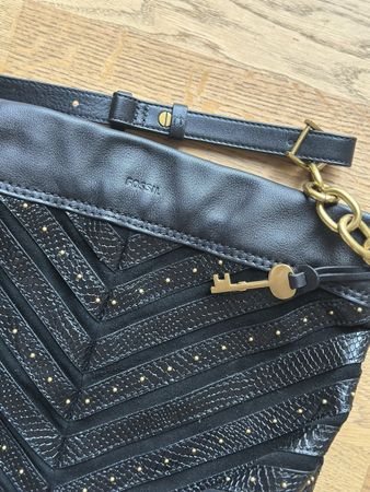 Fossil Handtasche, Leder schwarz - unbenutzt