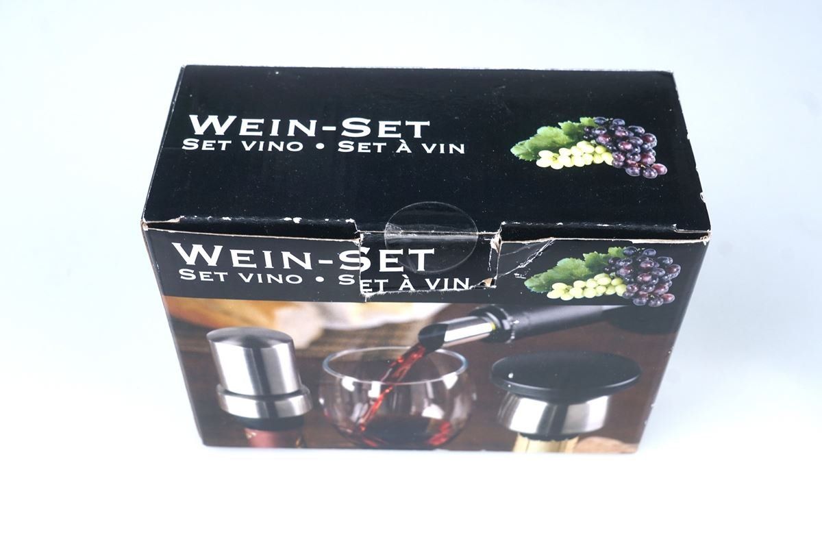 Apribottiglie & Tappi per chiusura: 3-teiliges Wein-Set – Nuovo (secondo la descrizione) da Rüti ZH venduto da Restwert_Rueti_ZH