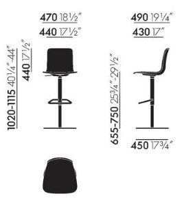 Vitra Sgabelli: Vitra HAL Barstool Barhocker, höhenverstellbar – Nuovo (secondo la descrizione) da Biel/Bienne venduto da Bureaurama 1