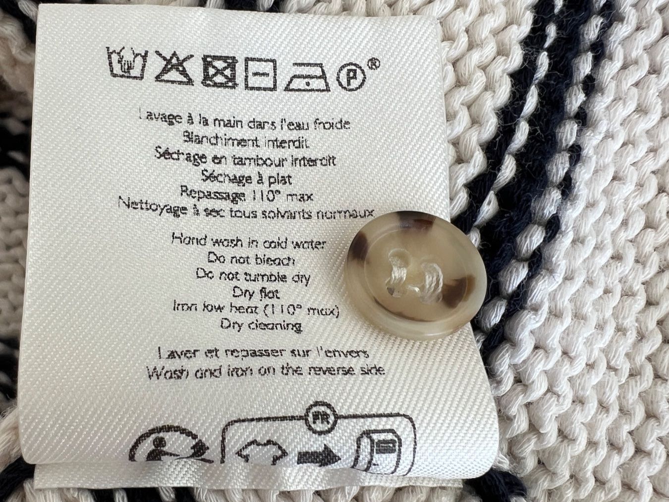 Sezane Maglioni & Felpe: Sézane · Pull Léontine · Ecru / Marine – Nuovo e nell'imballaggio originale da Crissier venduto da ChamoNova 8